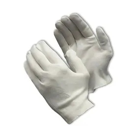 CleanTeam 97-541H Heavy Weight Cotton Lisle Inspection Glove with Overcast Hem Cuff - Ladies'
