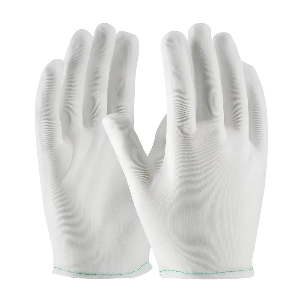 CleanTeam 98-740/L 40 Denier Tricot Inspection Glove with Rolled Hem Cuff - Men's
