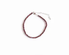 Dainty Garnet Gemstone Bracelet