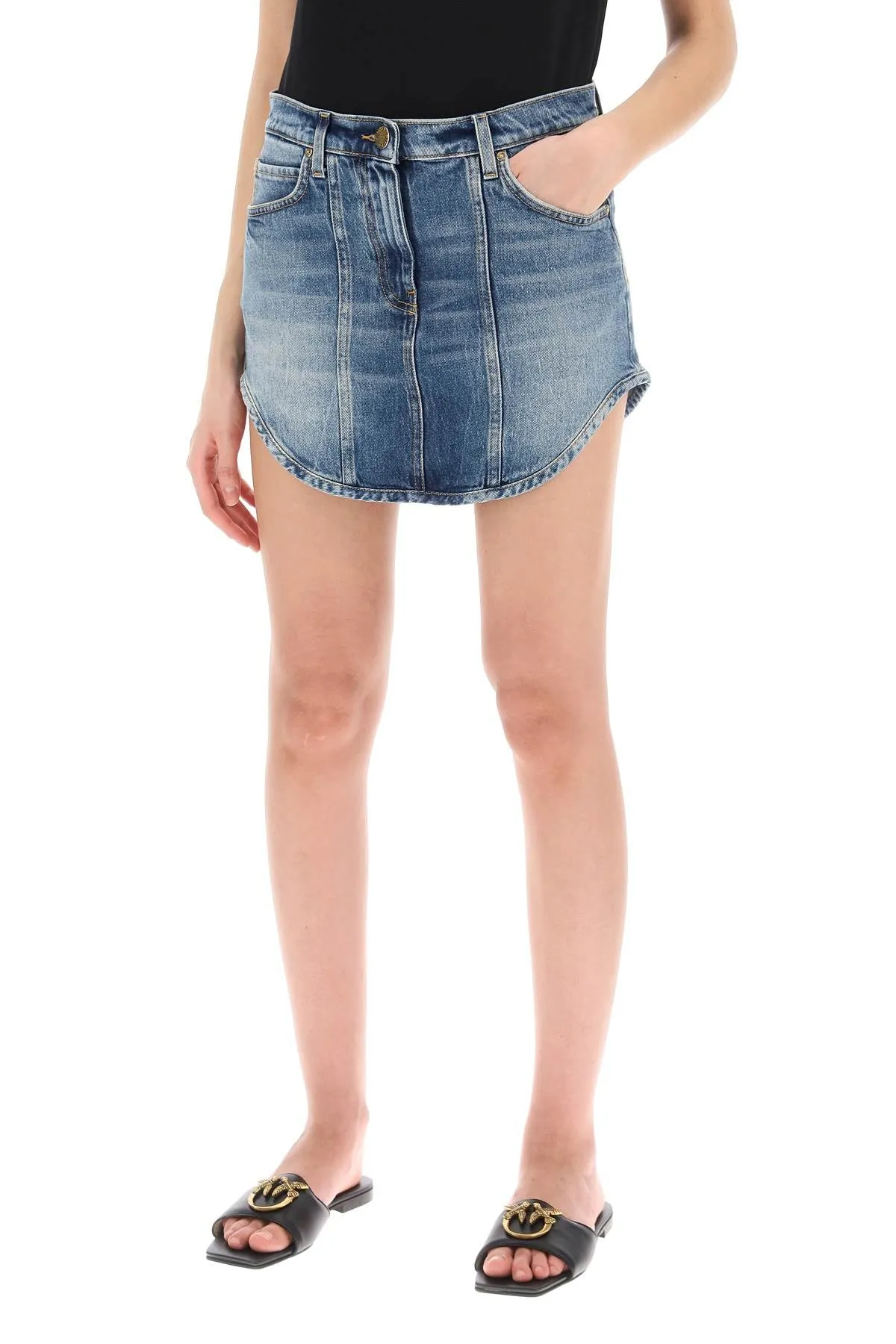 denim mini skirt from mis