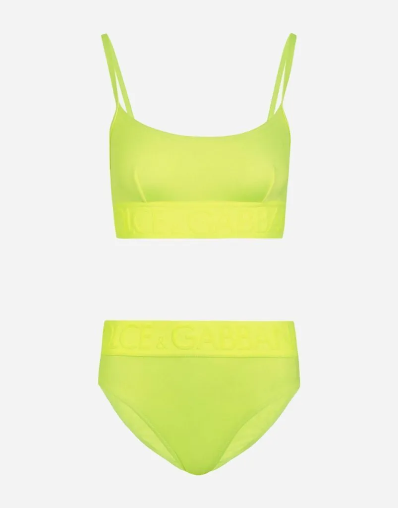 DOLCE & GABBANA - logo embossed bikini