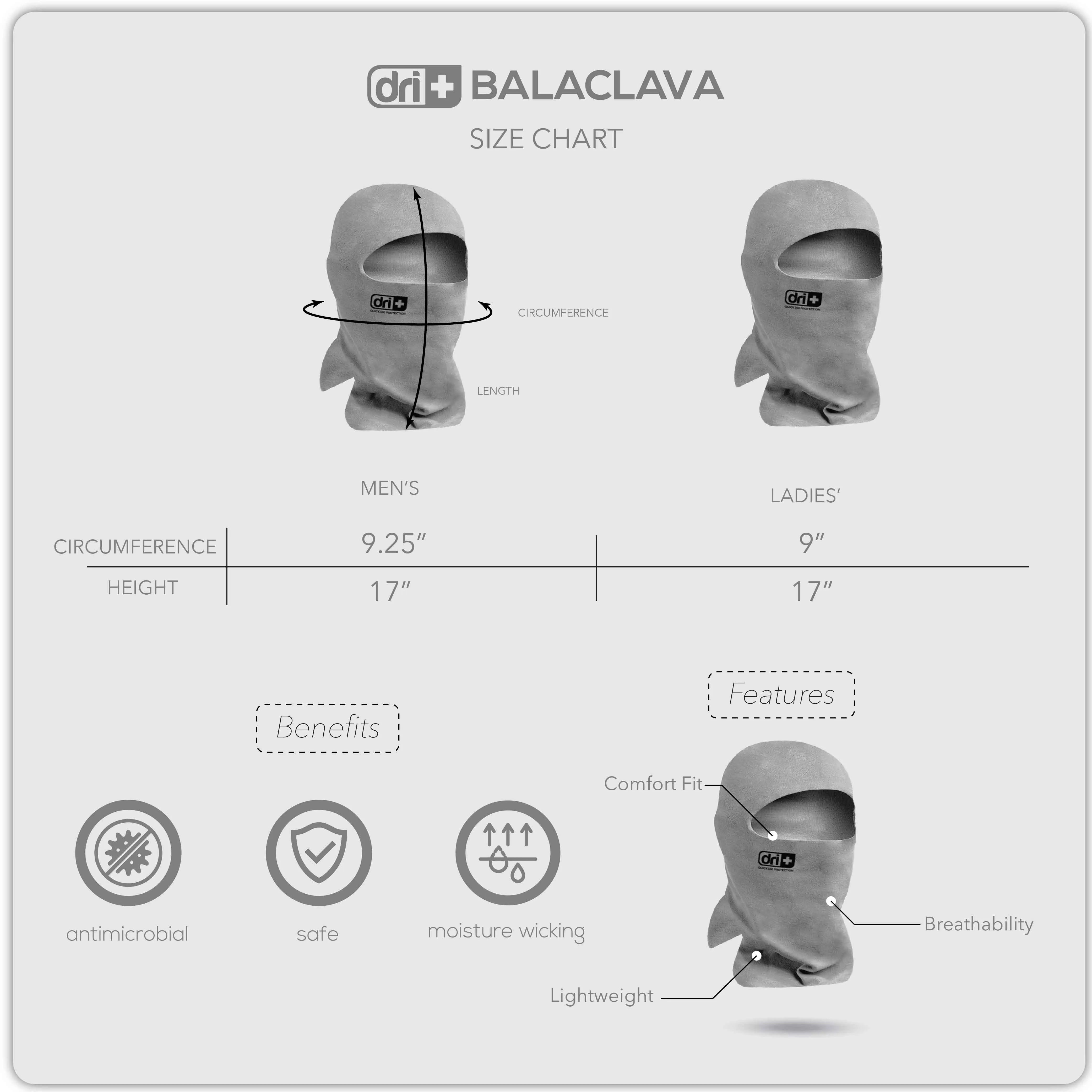 Dri Plus Men's Japanese Art Bushido Washable Multi-Functional Moisture Wicking Balaclava 1 piece DMB3306