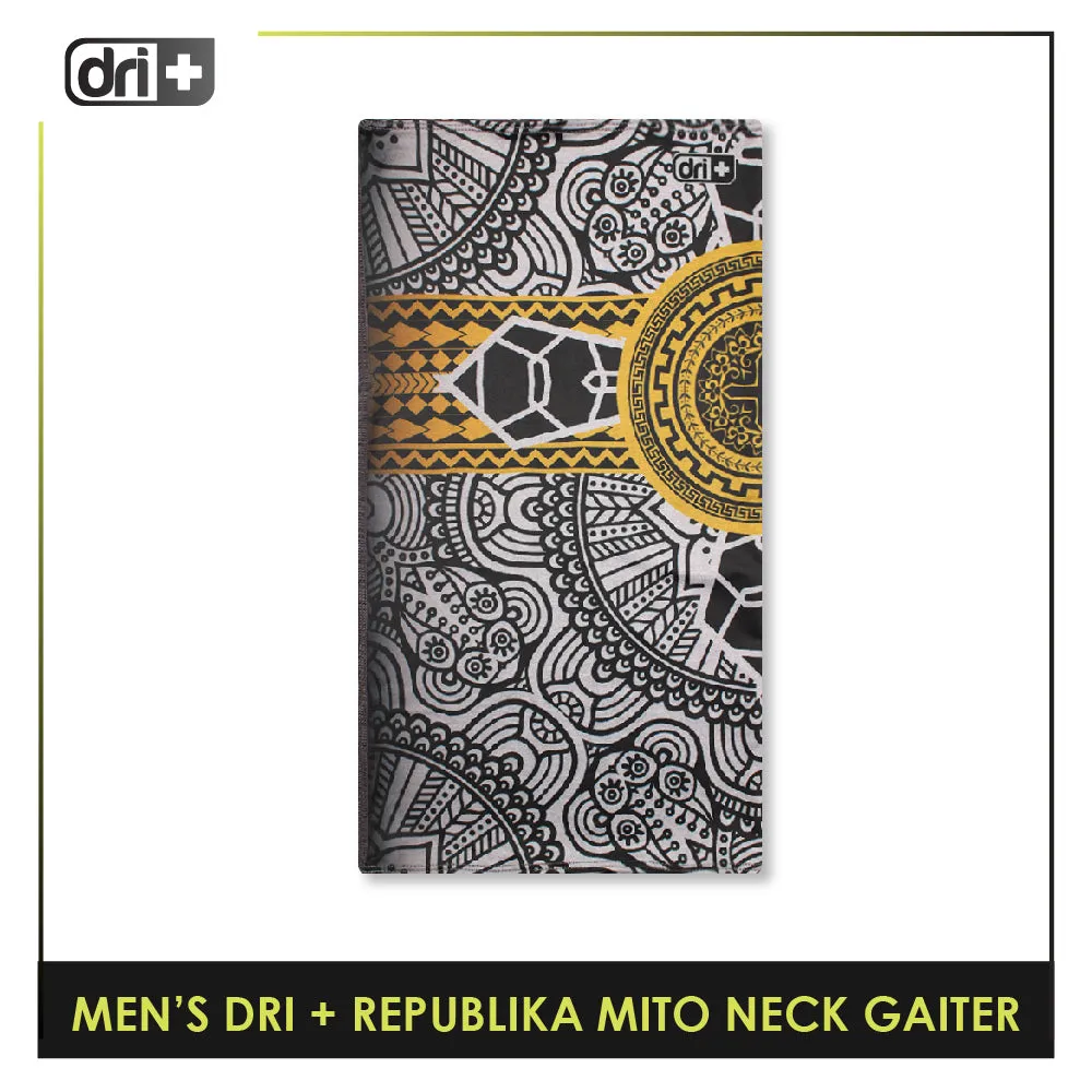 Dri Plus Men's Republika Mito Washable Multi-Functional Moisture Wicking Neck Gaiter 1 piece DMNRM2301