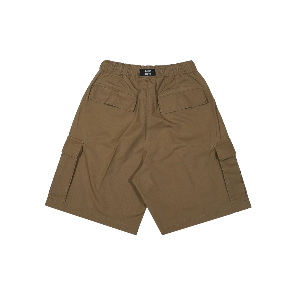 DUTY Washed Ripstop Cargo shorts [Khaki]