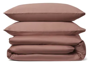 Earthy Pink Duvet Cover Set: 1 Duvet Cover & 2 Pillow Cases, 100% Organic Cotton
