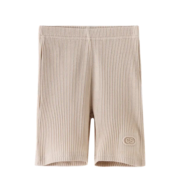 Ellie Embossed Shorts - Beige