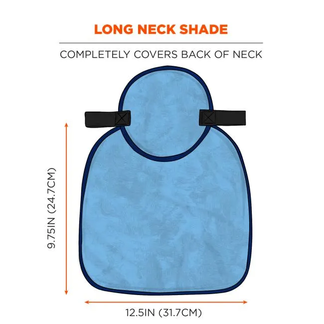 Ergodyne Chill-Its 6717CT Evaporative Cooling Hard Hat Liner Pad and Neck Shade Blue