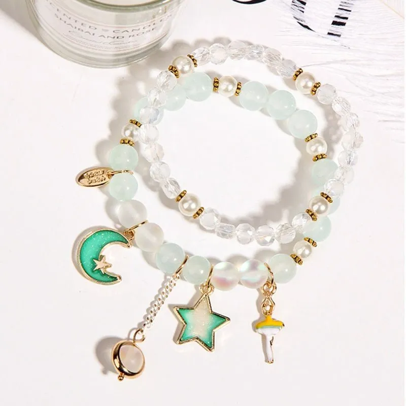 Fairycore Double Layer Crystal Bracelet