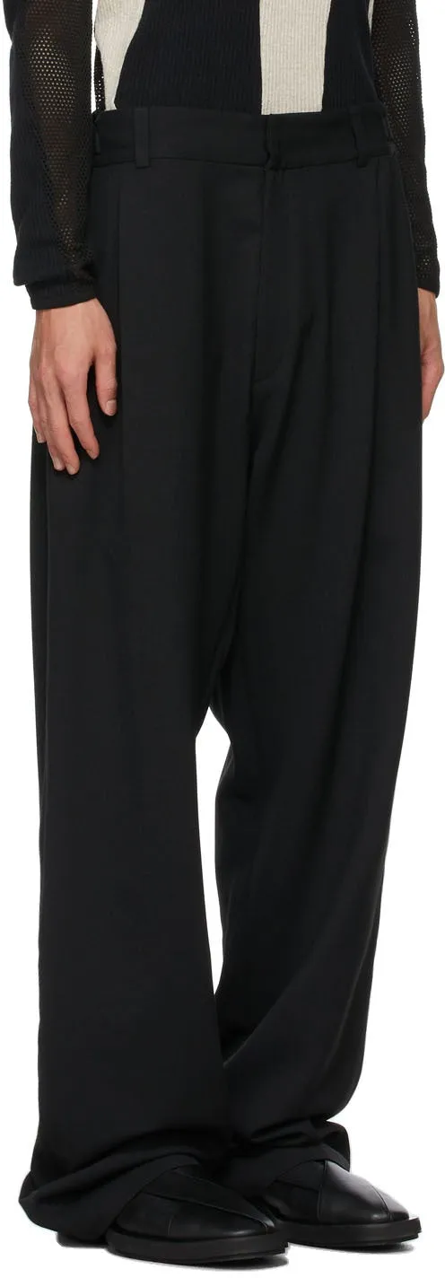 GmbH Black Wool Tarek Trousers