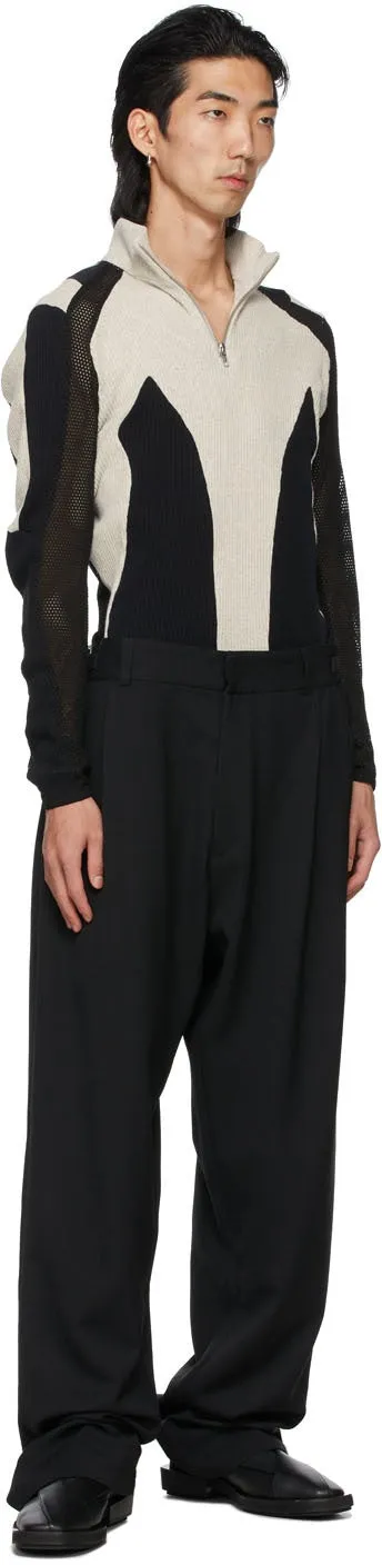 GmbH Black Wool Tarek Trousers