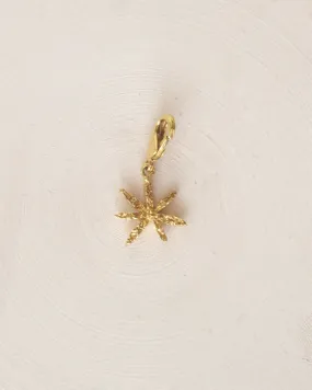 Gold Brass Textured Cinnamon Star Pendants/Charm