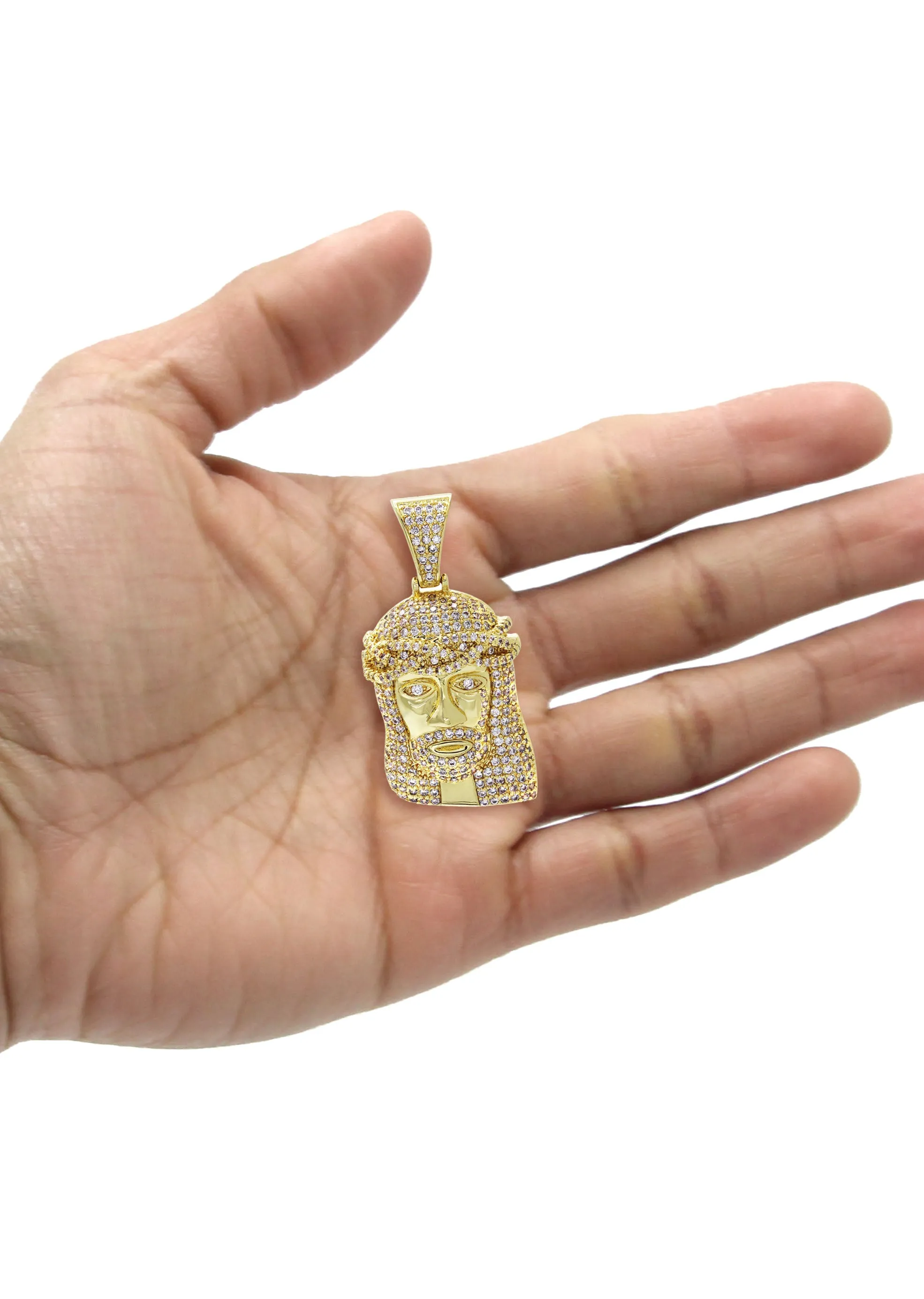 Gold Jesus Head Pendant | 14.8 Grams