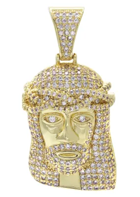 Gold Jesus Head Pendant | 14.8 Grams