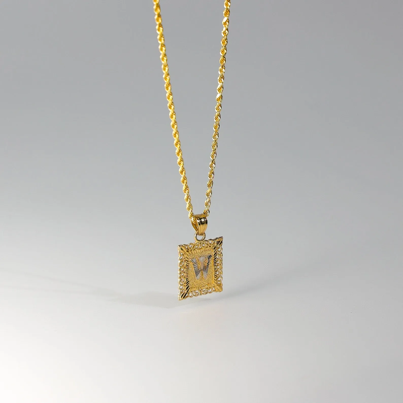 Gold Letter W Pendants | A-Z Gold Pendants