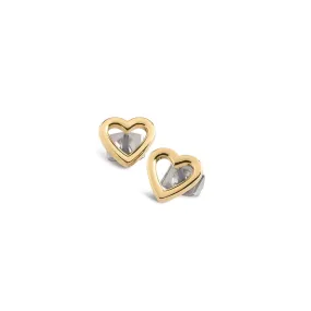 Gold-Plated Heart Shaped Stud