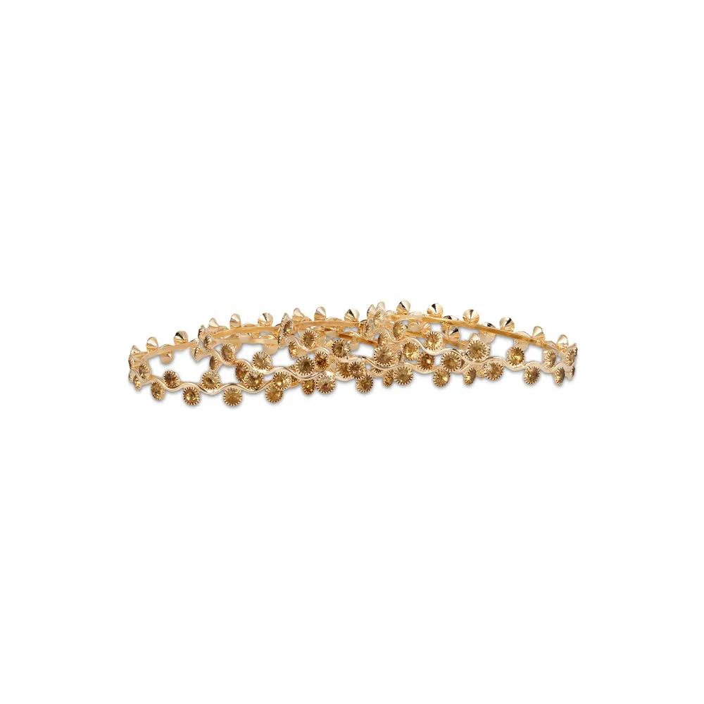 Golden Stone And Gold Plated Bracelet For Women