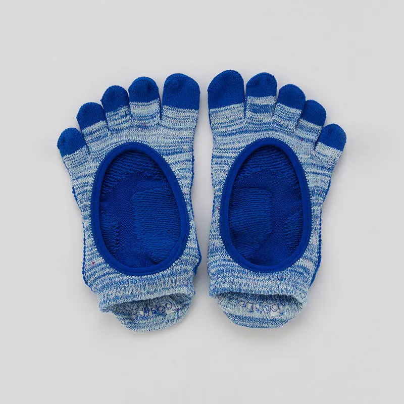 Heather Toe Footie Grip Socks With Power Pads
