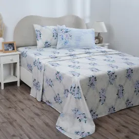 Hermosa Eclectic Garden Arielle 100%Cotton Printed Bed Sheet With Pillow Case