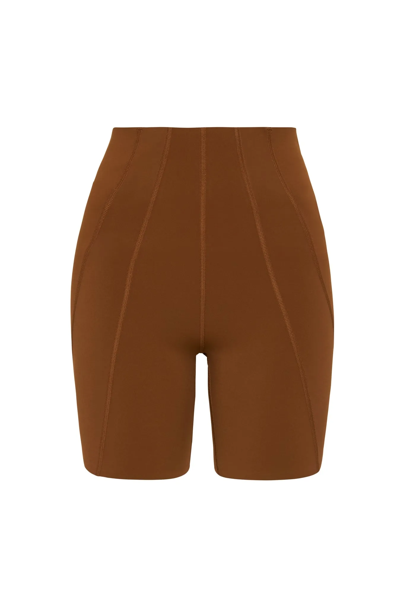 High Rise Mid Length Embossed Bike Short 615