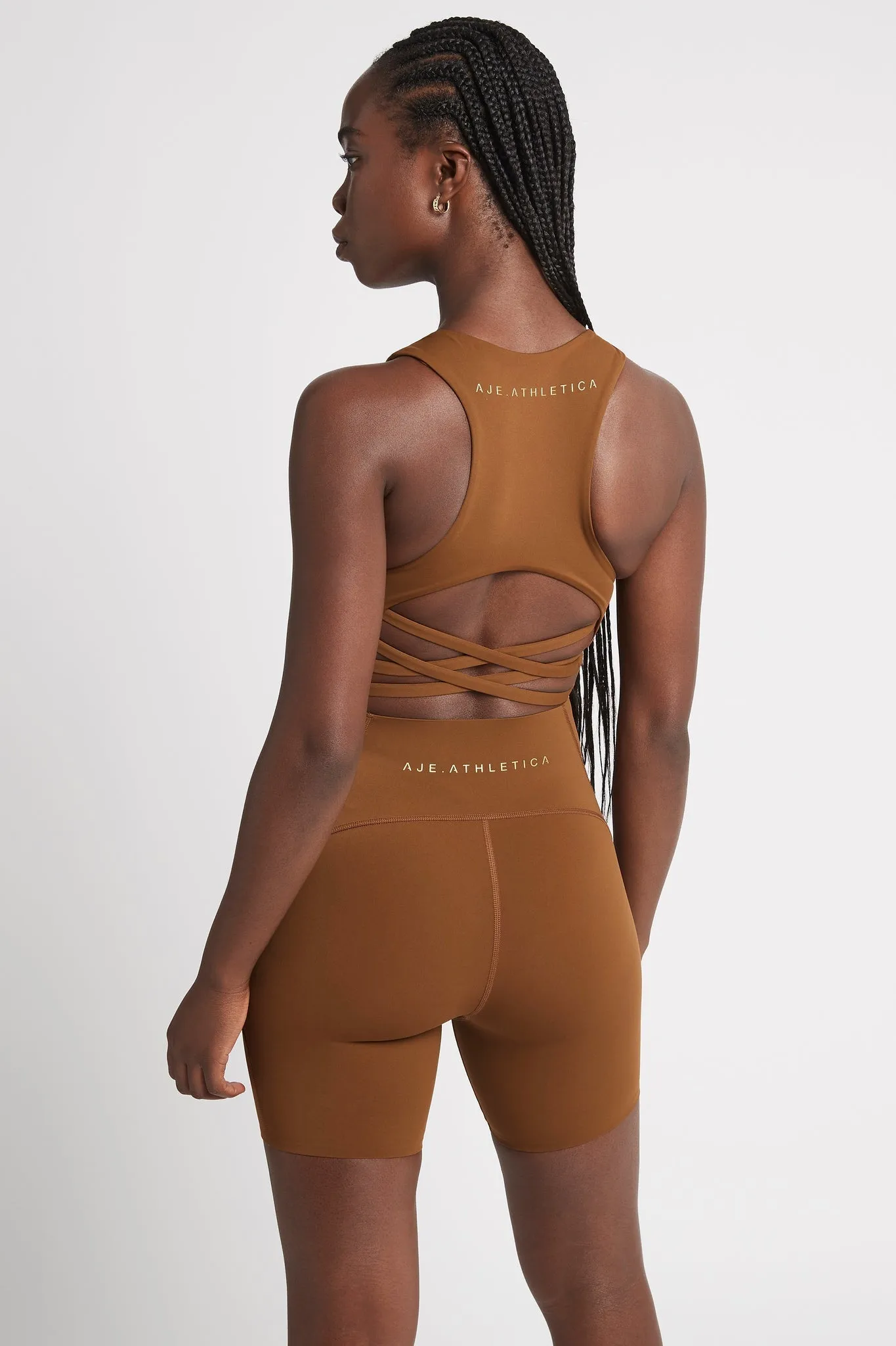 High Rise Mid Length Embossed Bike Short 615