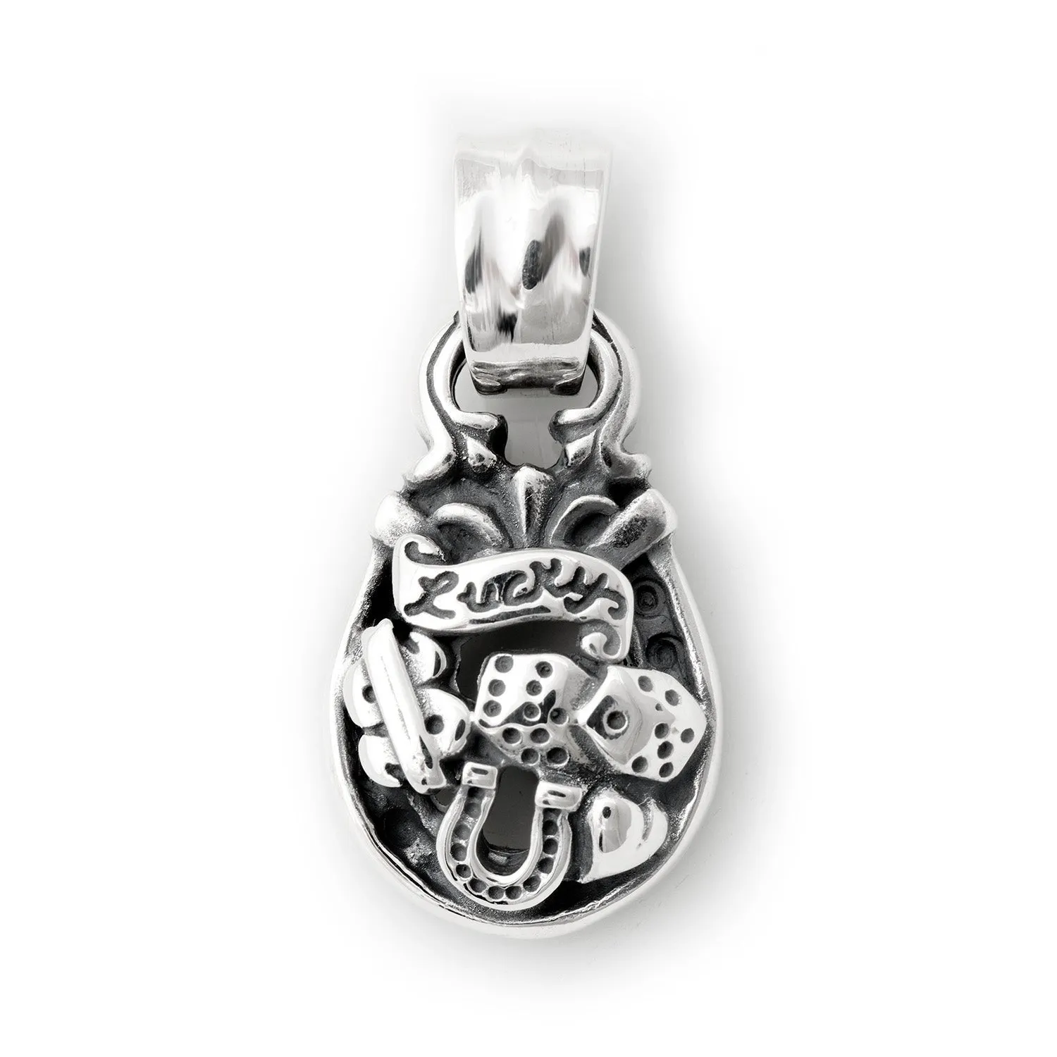 Horseshoe Pendant "LUCKY" Top - Medium