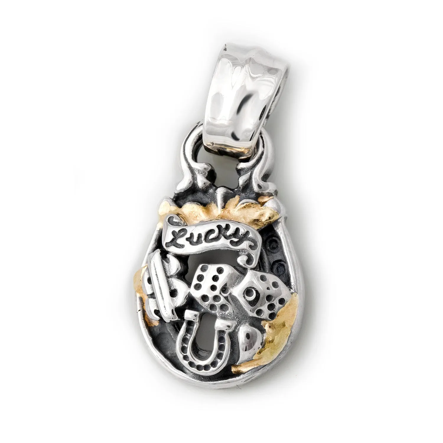 Horseshoe Pendant "LUCKY" Top - Medium