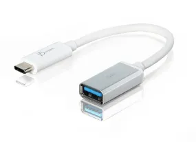 J5create JUCX05 USB-C 3.1 Male Type-C to USB-A Type-A Female Adapter - Convert or Connect USB-C to USB-A Accessories