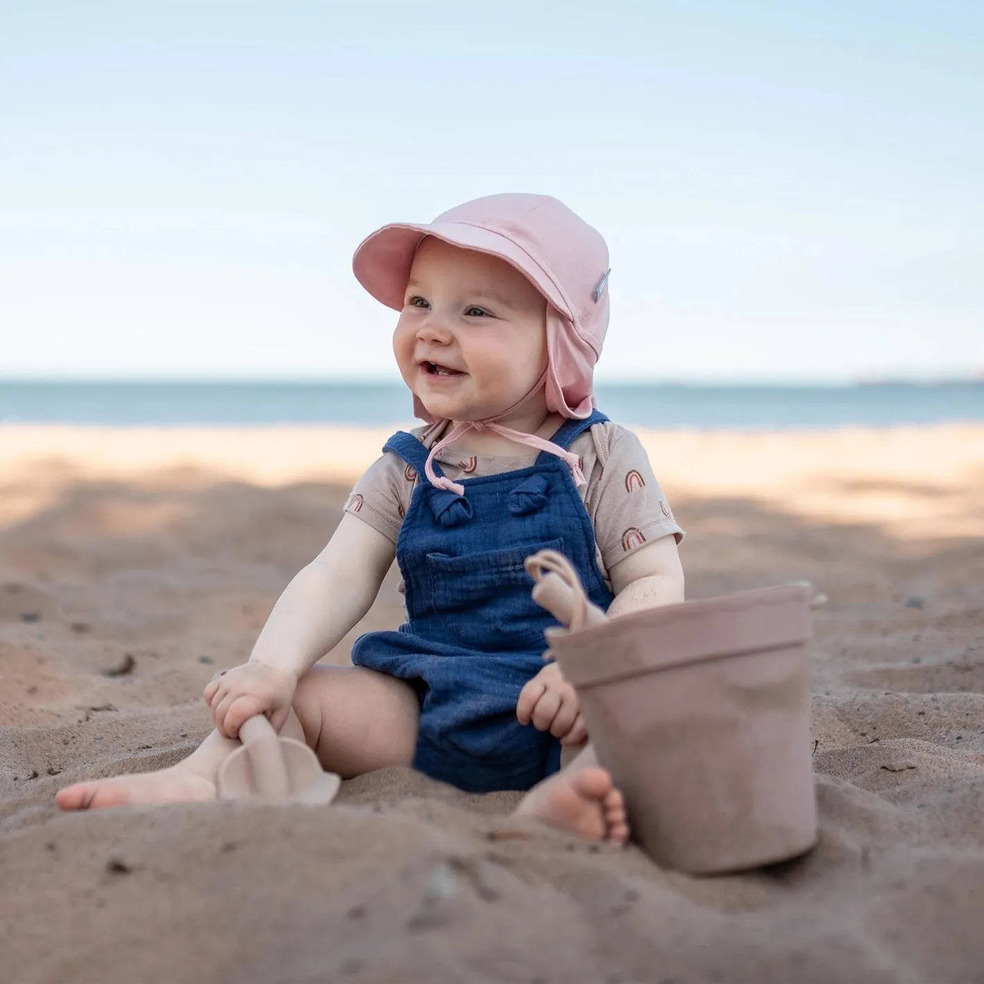Jan & Jul - Sun Soft Cotton Baby Cap - Rose Quartz