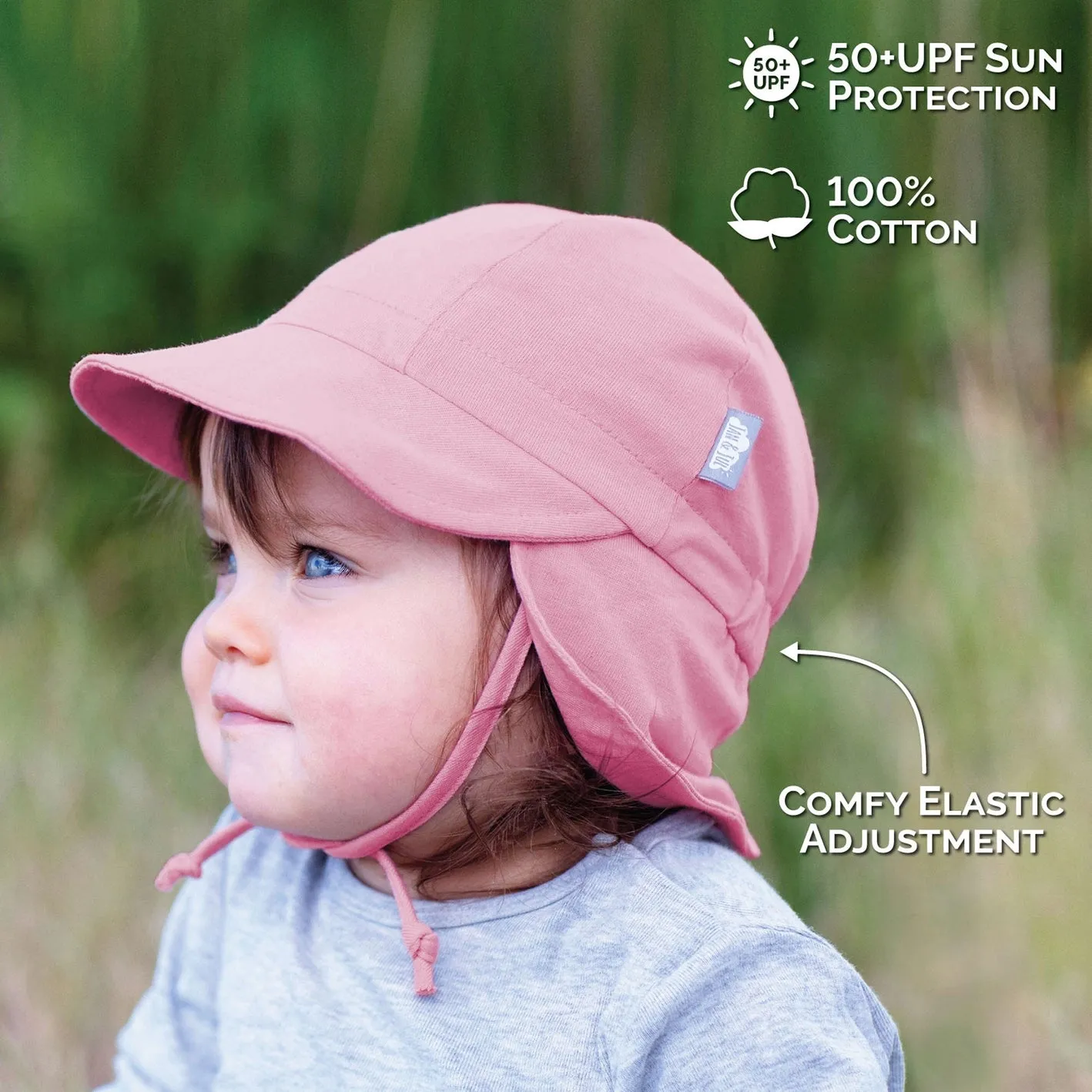 Jan & Jul - Sun Soft Cotton Baby Cap - Rose Quartz
