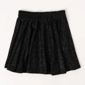 Lace Pleather Skirt