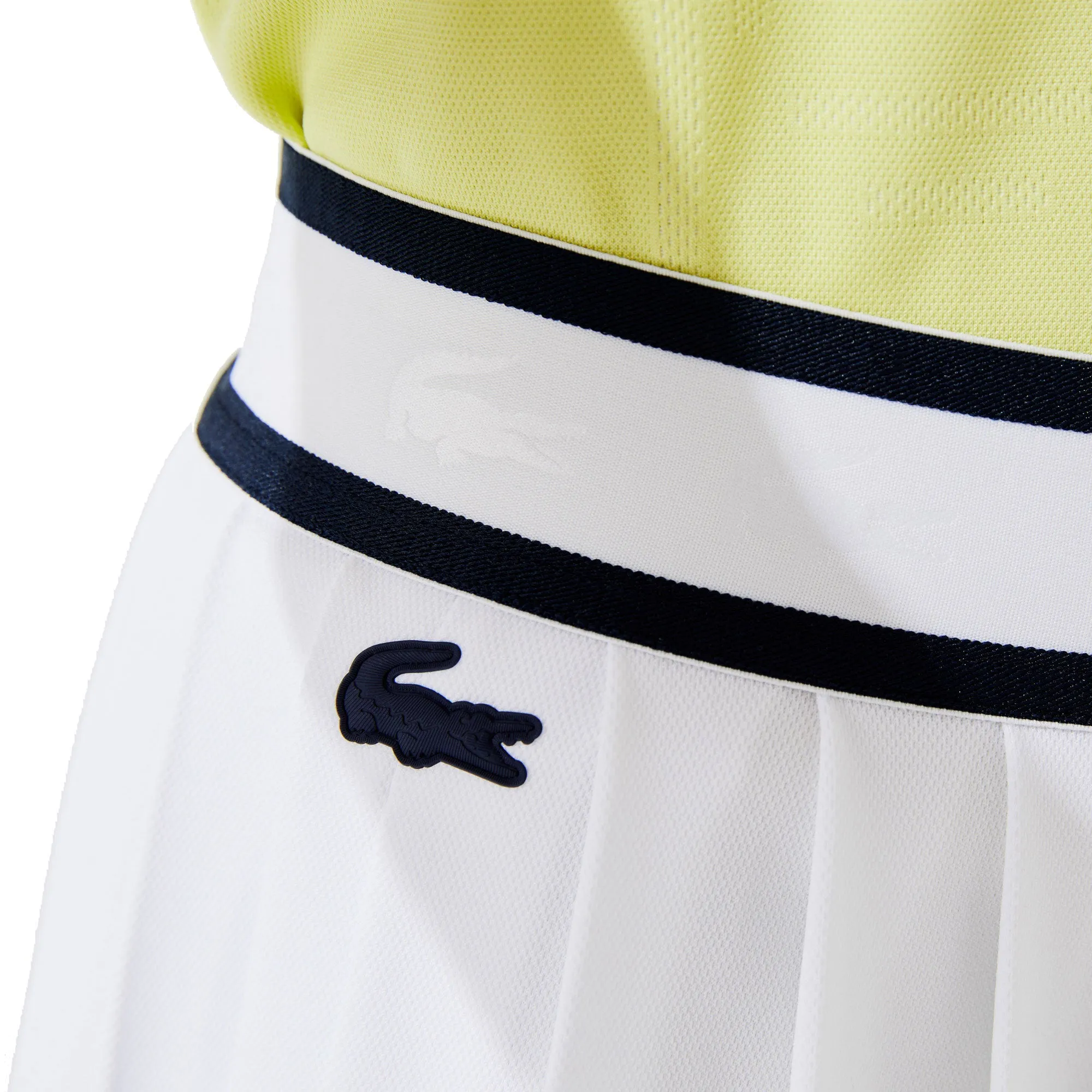 Lacoste Light Pleated White 13.5in Womens Tennis Skirt
