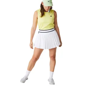 Lacoste Light Pleated White 13.5in Womens Tennis Skirt
