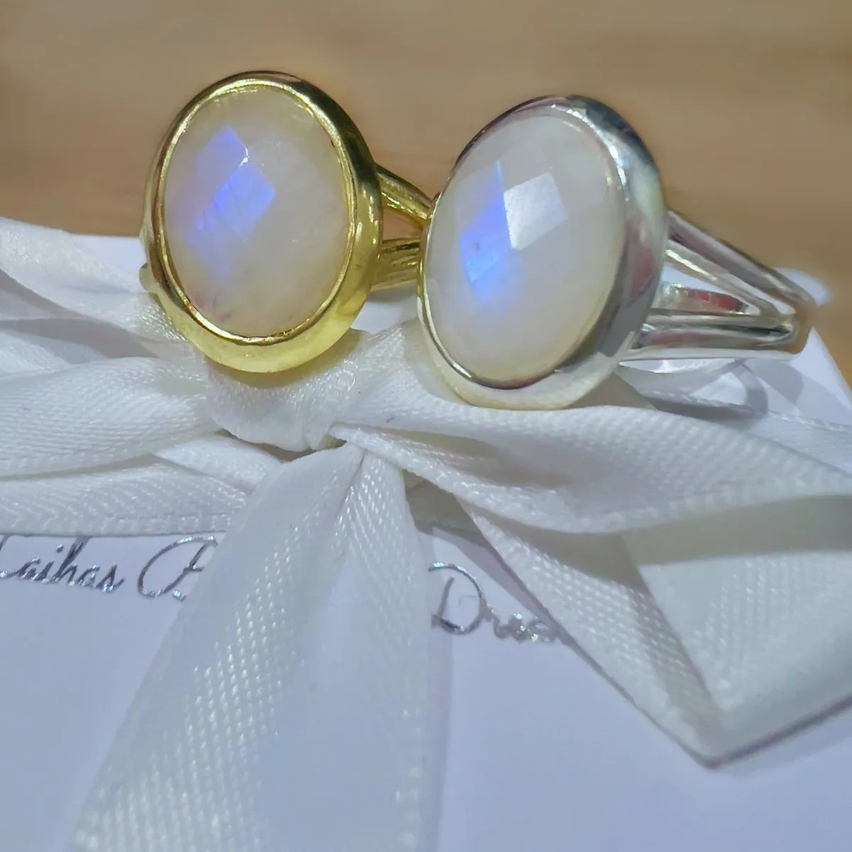 Laihas Iridescent Gold Moonstone Ring