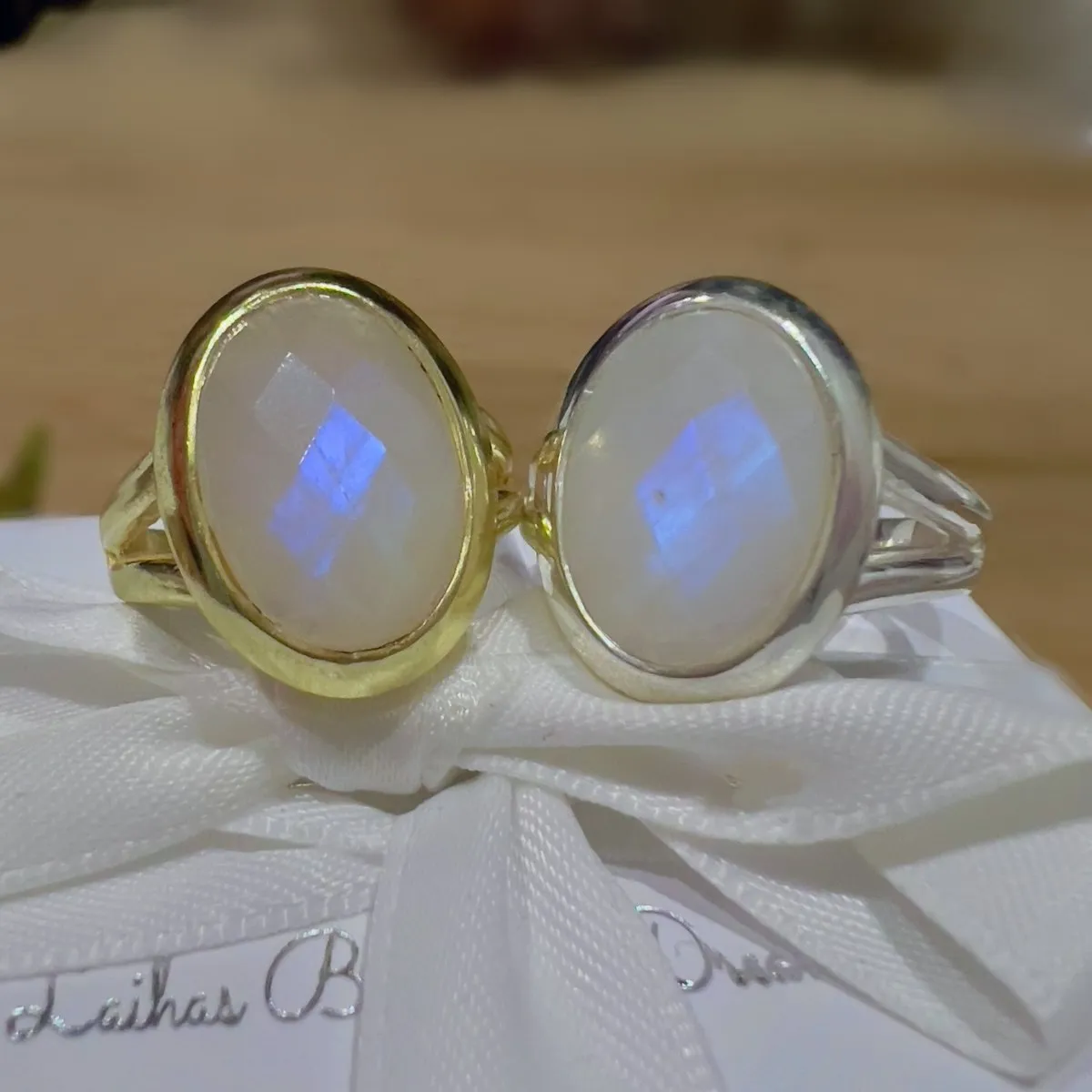 Laihas Iridescent Gold Moonstone Ring