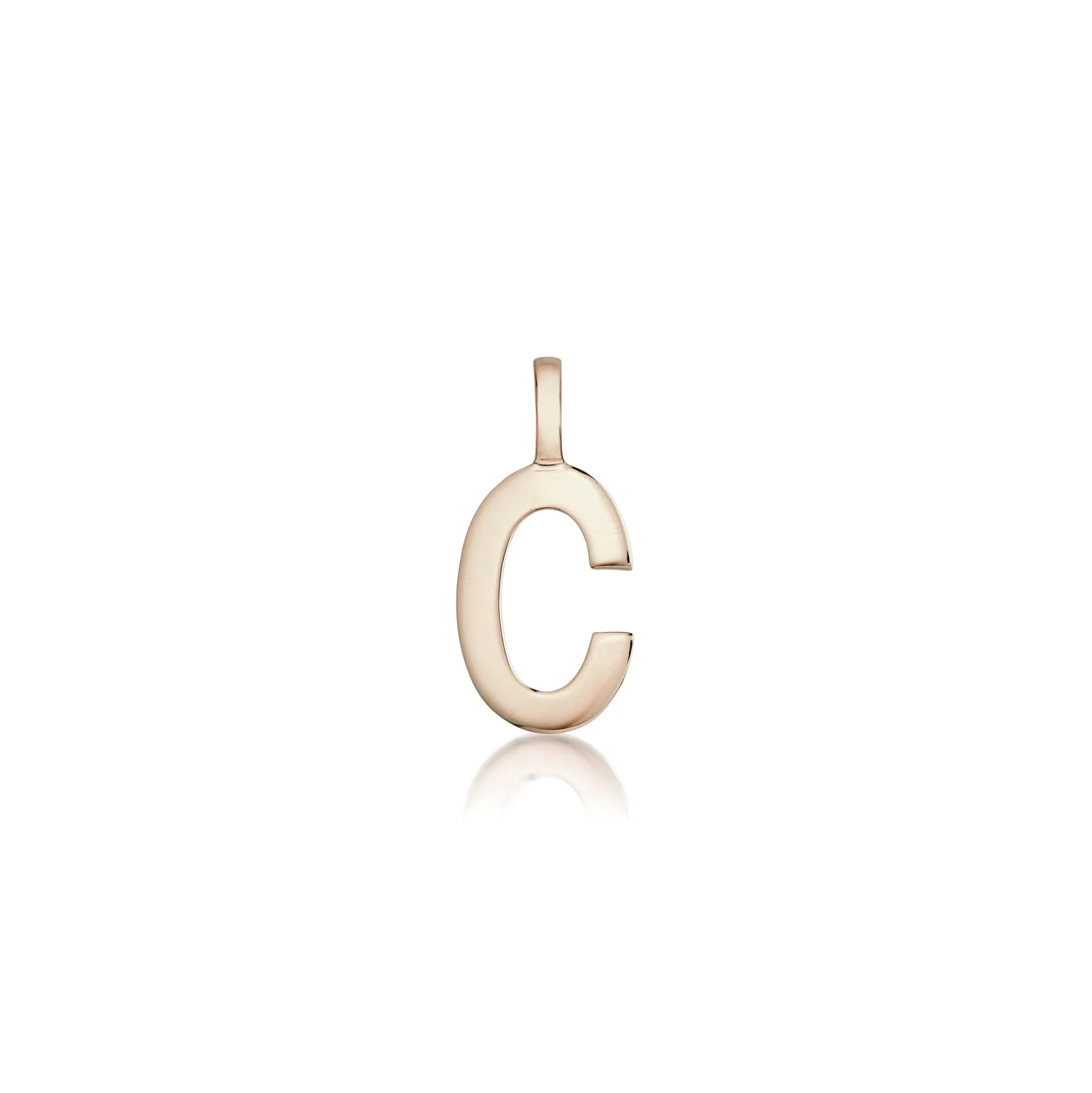 LETTERS, C Mega Pendant, Gold