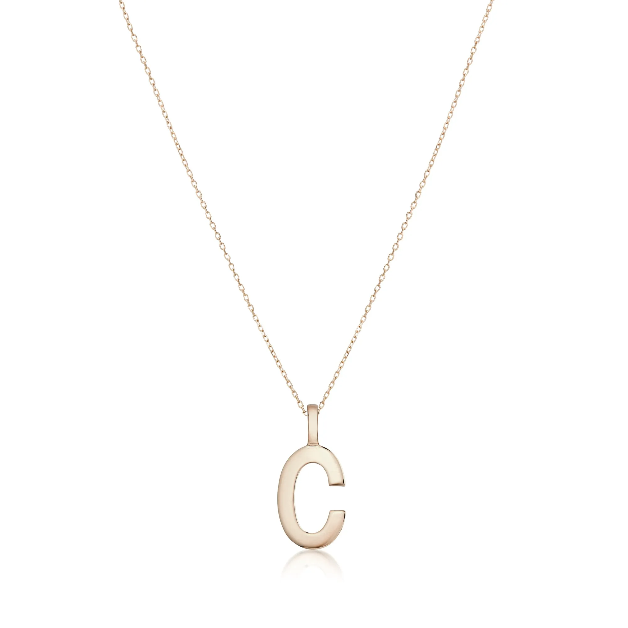 LETTERS, C Mega Pendant, Gold