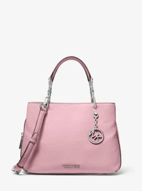 Lillie Medium Pebbled Leather Satchel