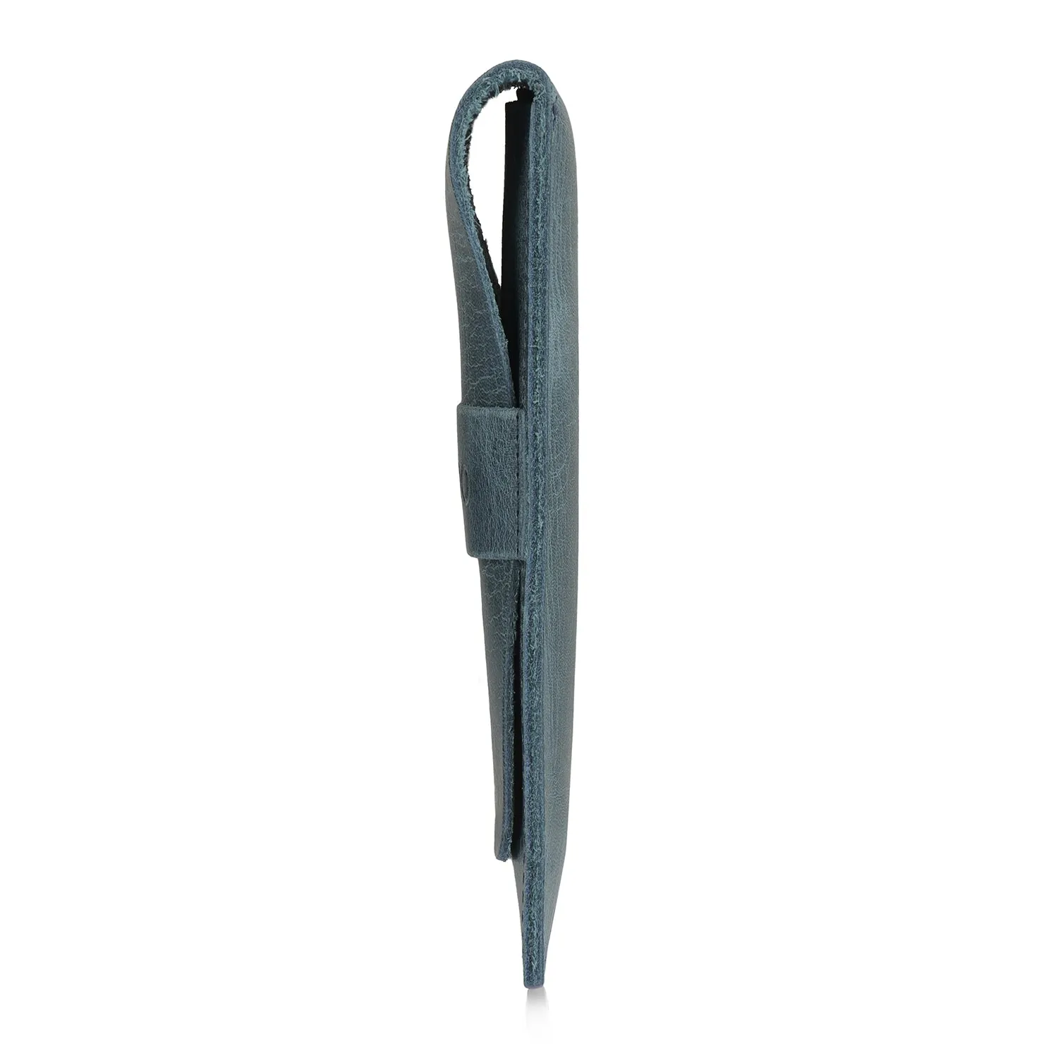 Londo Top Grain Leather Pen and Pencil Case with Tuck in Flap