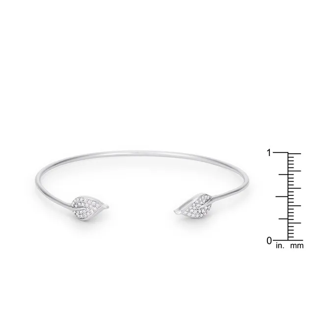 LOVCIA Elegant Rhodium-Plated Bracelet with Sparkling Cubic Zirconia Accents