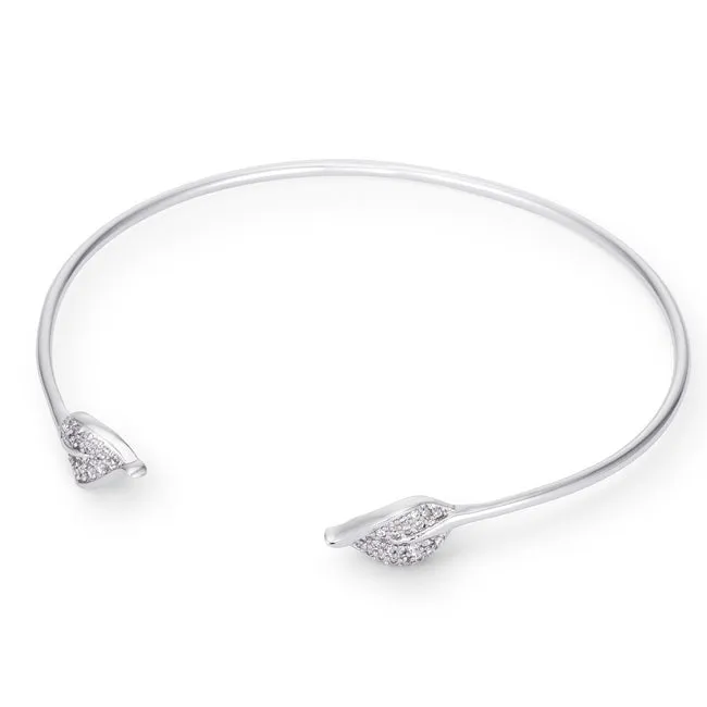 LOVCIA Elegant Rhodium-Plated Bracelet with Sparkling Cubic Zirconia Accents