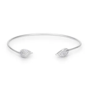 LOVCIA Elegant Rhodium-Plated Bracelet with Sparkling Cubic Zirconia Accents