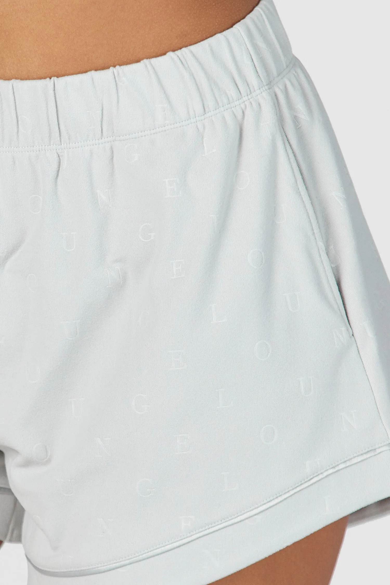 Luxury Embossed Pajama Shorts - Frost