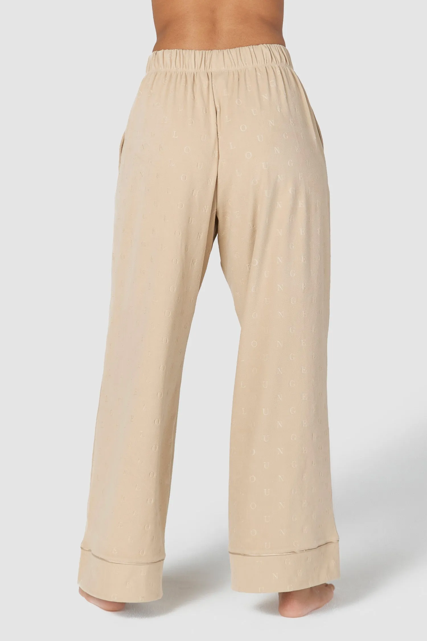 Luxury Embossed Pajama Trousers - Mink