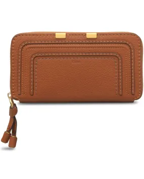 Marcie Long Zipped Wallet in Tan