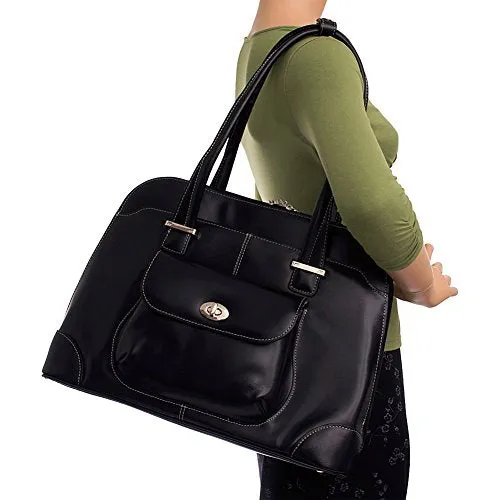 Mckleinusa Avon 96655 Black Leather Ladies' Briefcase