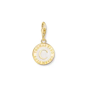 Member charm white charmista coin gold plated