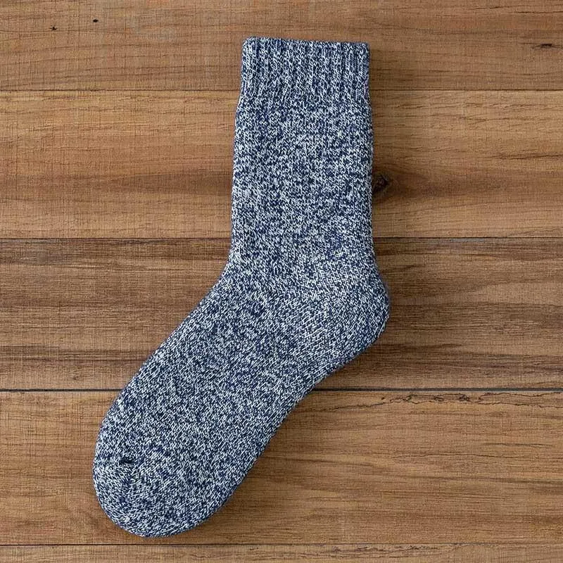 Mens Winter Cozy Wool Crew Socks Super Warm Athletic Outdoor Thick Socks Set 6 Pairs