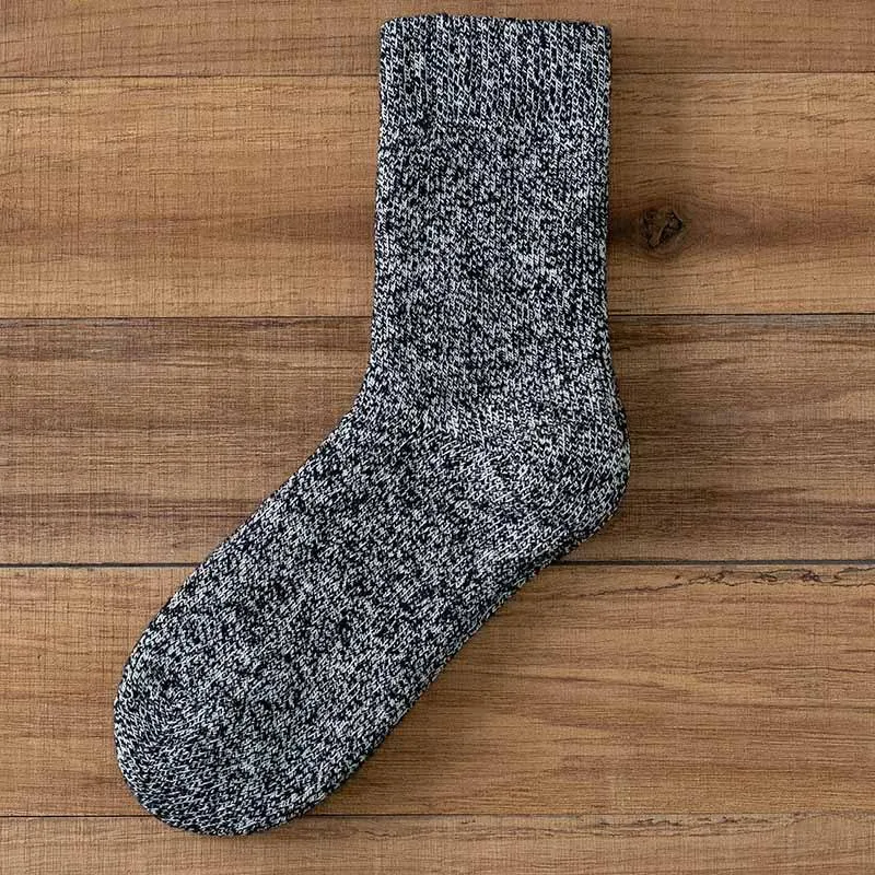 Mens Winter Cozy Wool Crew Socks Super Warm Athletic Outdoor Thick Socks Set 6 Pairs