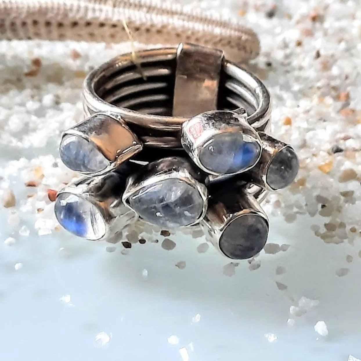 MOON STACK - MOONSTONE STACK 925 RINGS