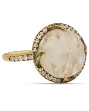 Moonstone and Diamond Good Girl Gone Bad Ring